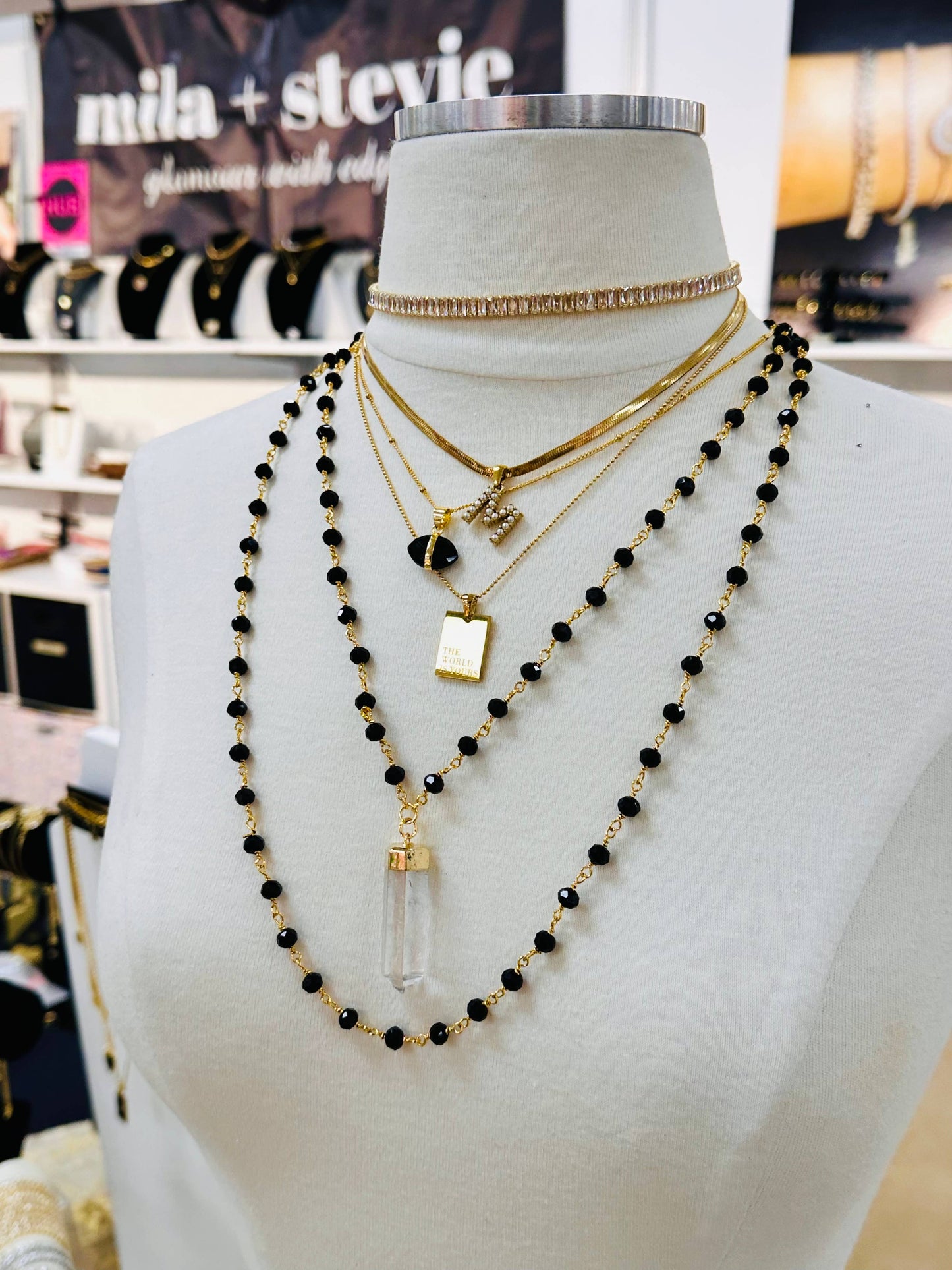 Herringbone "Initial" Necklace