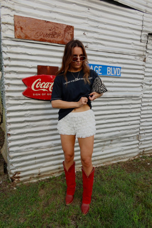 Athena Micro Ruffle Shorts