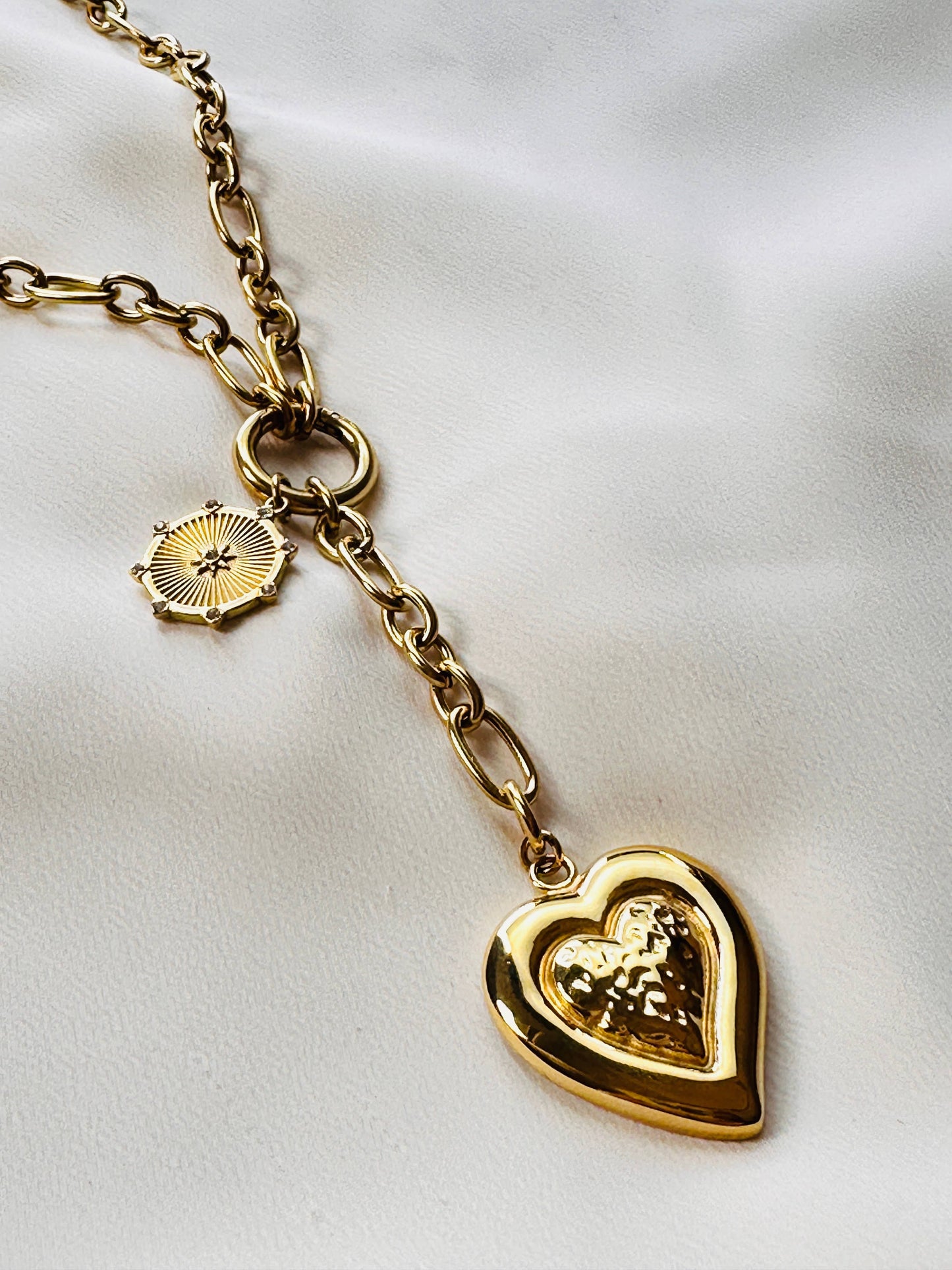 Chunky Heart Pendant Necklace