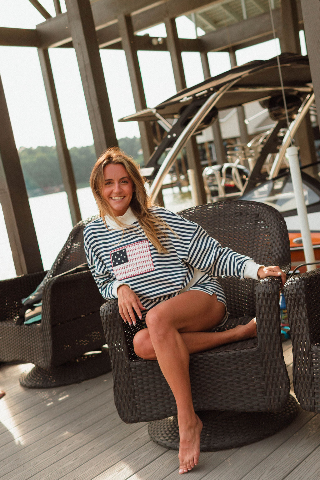 American Flag Mockneck Set