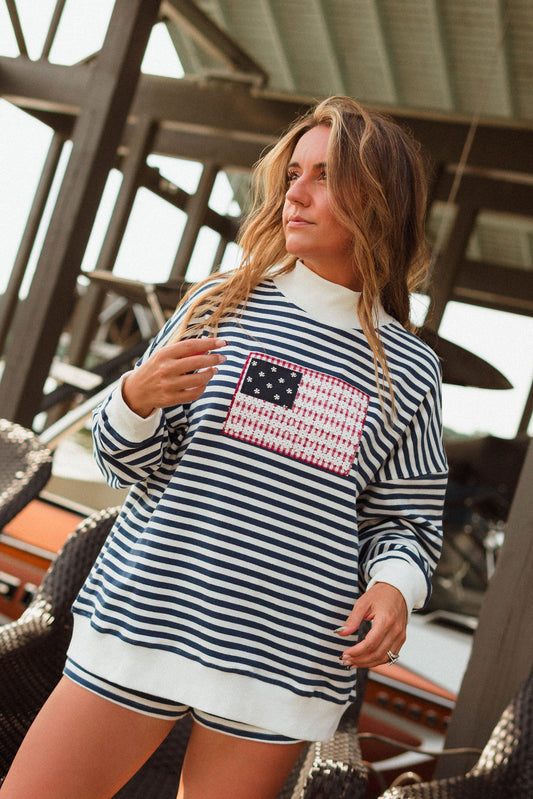 American Flag Mockneck Set