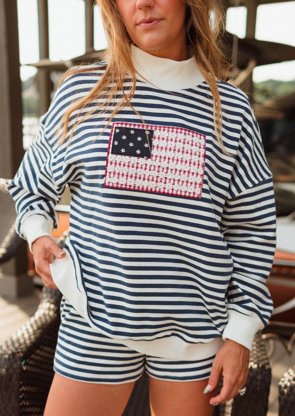 American Flag Mockneck Set