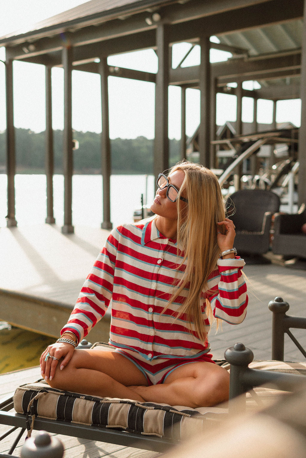 Electra Stripe Short Set
