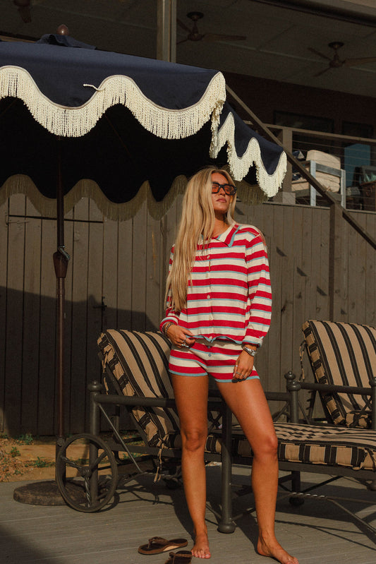 Electra Stripe Short Set