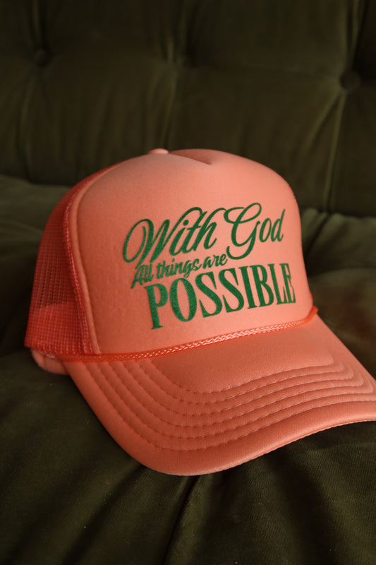 “With God All Things Are Possible” Hat