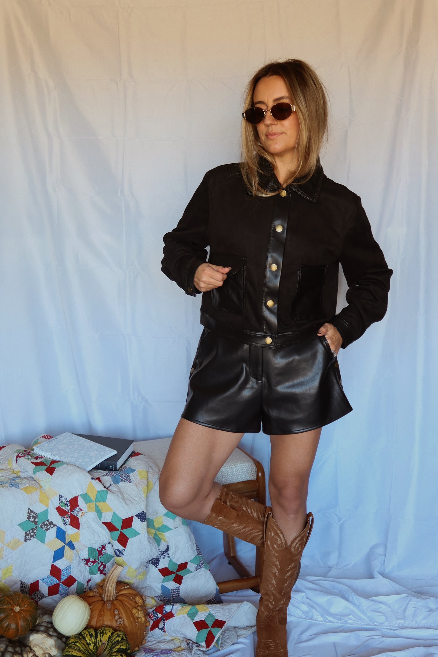 Lunden Leather Shorts